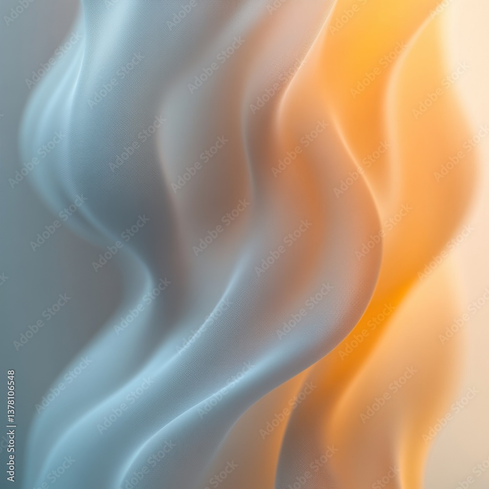 Fototapeta premium Abstract Waves of Light and Fabric in Soft Warm Tones