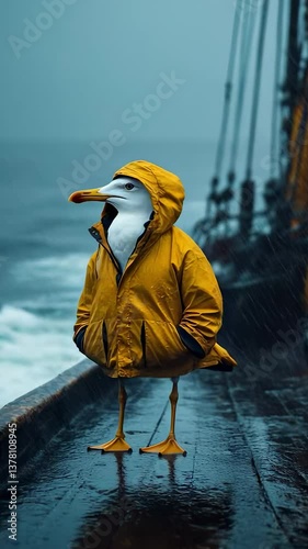 seagull fisherman