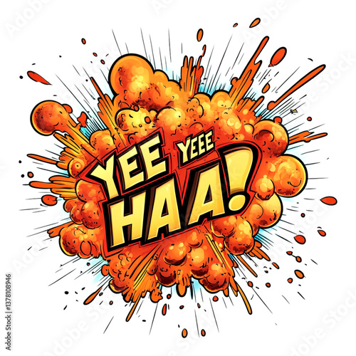 Comic Explosion with the Text 