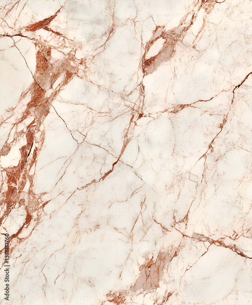 Fototapeta premium A luxurious marble texture in white and rose gold with delicate veins