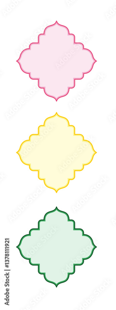 set of 3 different colors square shape design frames with bold borders set of 3 different colors square shape design frames with bold borders