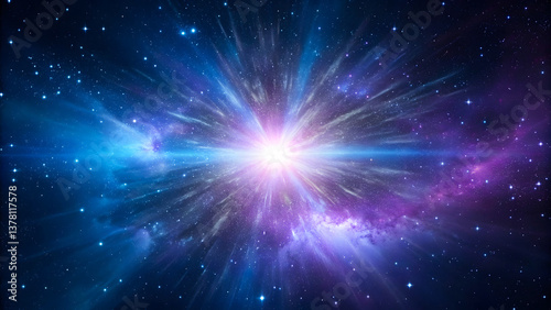 Cosmic Explosion of Stars and Nebula in Deep Space