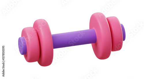 Dumbbell icon 3d rendering vector illustration
