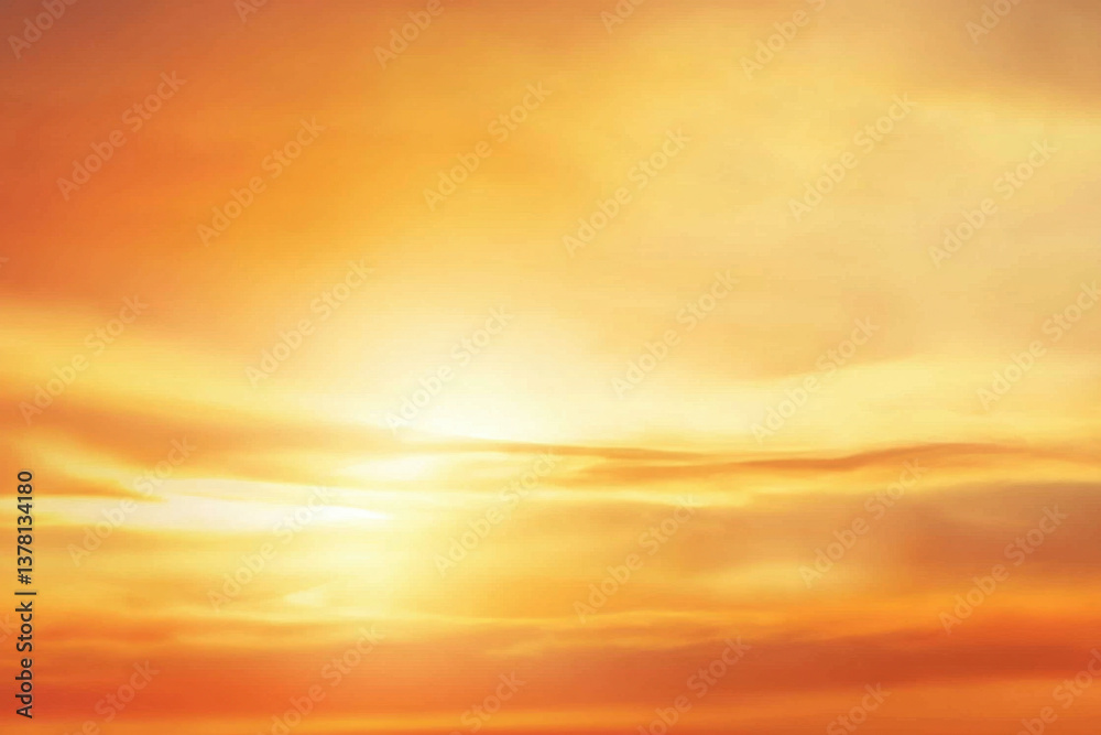 Fototapeta premium Bright gradient transitioning from vibrant orange to soft yellow at sunrise landscape photography minimalistic design nature's beauty tranquil environment inspirational concept