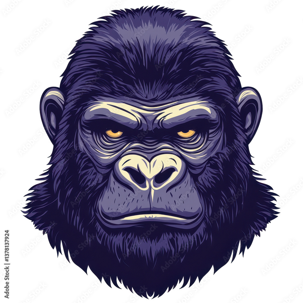 Fototapeta premium Gorilla isolated on white background