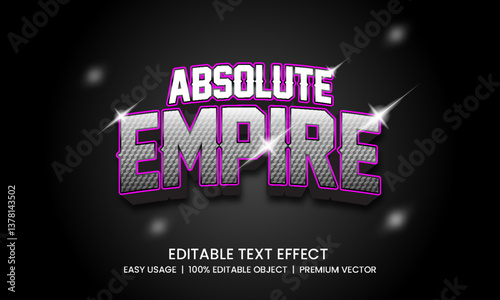 Absolute Empire pink line editable text vector effect