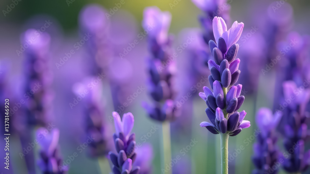 Naklejka premium Lavender spike in close-up.