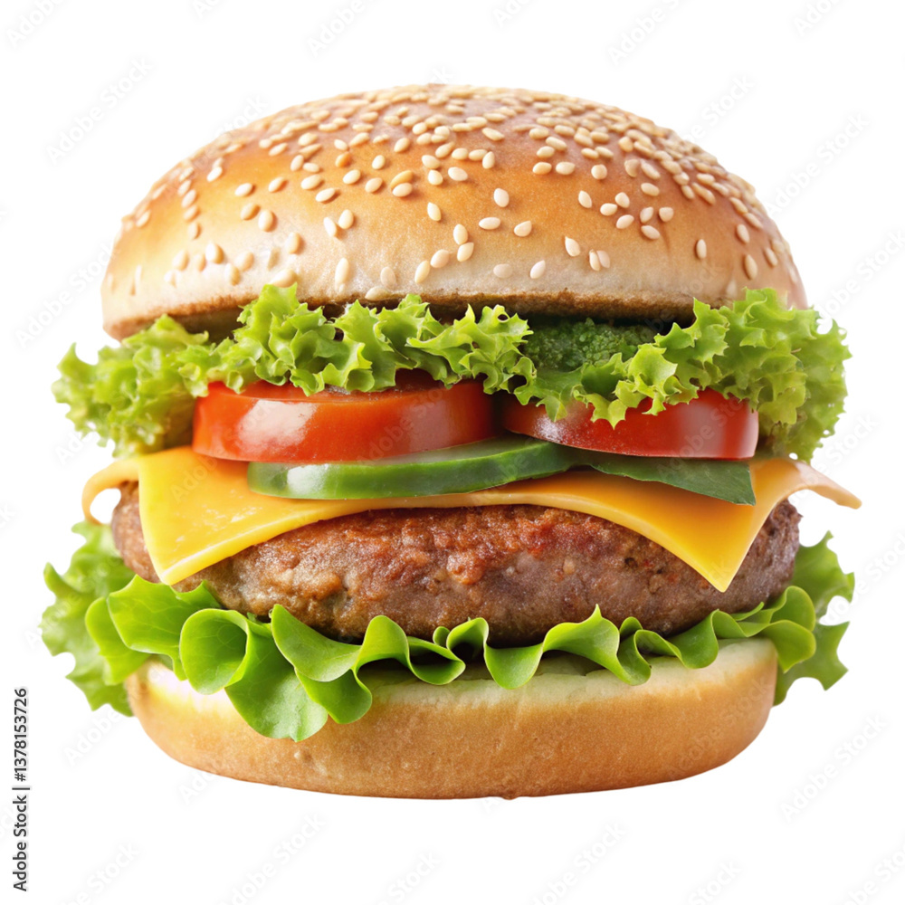 Hamburger isolated on transparent background
Hamburger isolated on transparent background