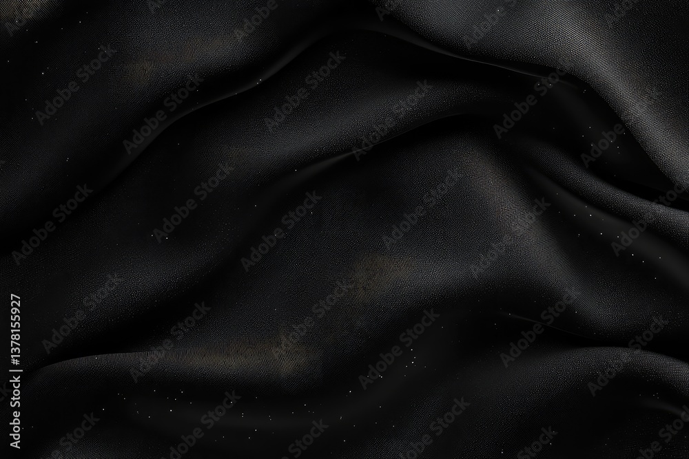 Fototapeta premium Elegant black background with dark material texture, noise, and grain effect. AI generated illustration.