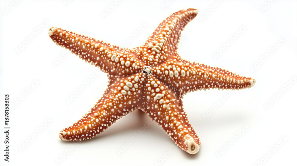 A Caribbean starfish is isolated on a white background.
A Caribbean starfish is isolated on a white background.