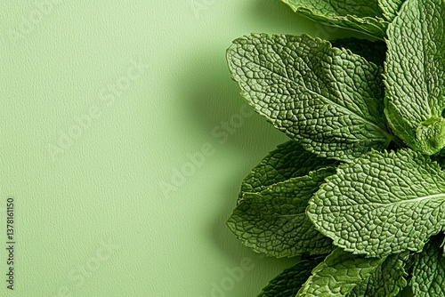 Fresh mint leaves gathering botanical garden nature photography close-up view organic vibes for culinary enthusiasts
