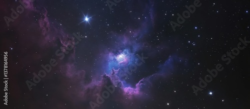 A mesmerizing cosmic dance, where stardust whispers secrets in the vast expanse of the universe, painting ethereal nebulae