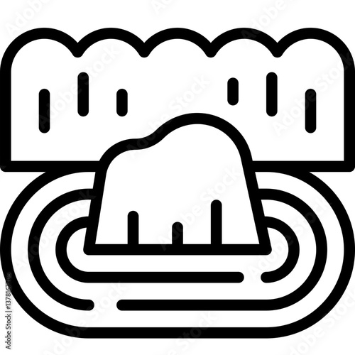 zen garden line icon