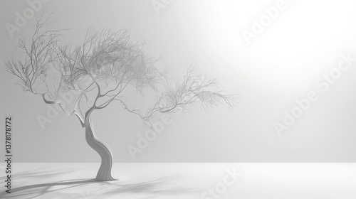A simple yet elegant outline of a tree with swirling branches, displayed on a white background.