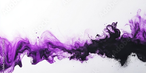 Dynamic swirling purple smoke art abstract studio digital artwork colorful environment close-up view creative concept for art lovers