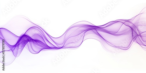 Dynamic purple wave motion illustration abstract art digital design minimalist environment contemporary aesthetic