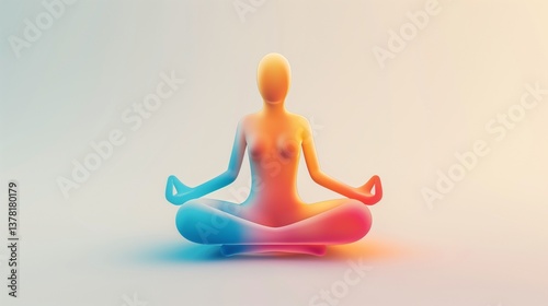 A sitting person icon with legs crossed, representing relaxation, centered on a white background.