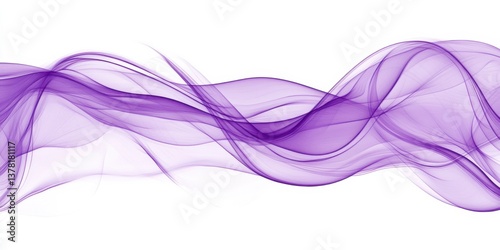Flowing purple waves abstract art digital design creative space textured composition for visual impact