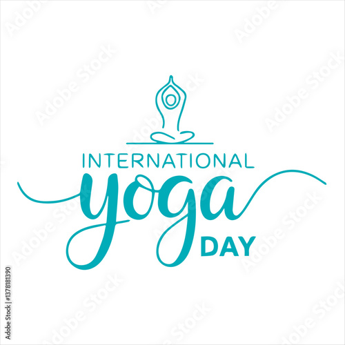 International Yoga Day Vector Illustration,Yoga Meditation Silhouette Design,Minimalist Yoga Pose Outline Art,International Yoga Day Typography Design,Yoga Meditation Logo Concept