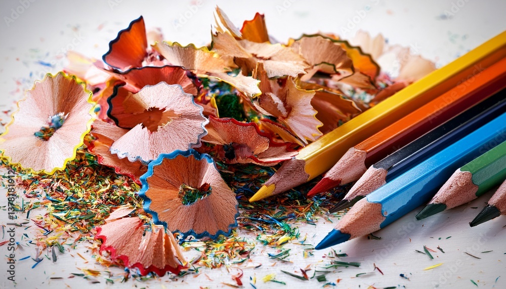 shavings from colored pencils shavings from colored pencils