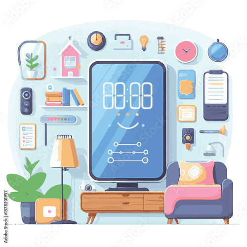 mirror, smart, technology, woman, young, screen, female, bathroom, home, lifestyle, reflection, iot, health, touch, morning, online, display, information, digital, futuristic, modern, girl, smart home