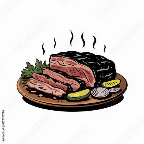 Smoked Brisket Plate with Pickles