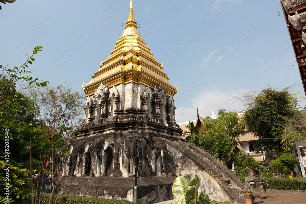 Fototapeta premium Thailand Chiang Mai view on a cloudy spring day