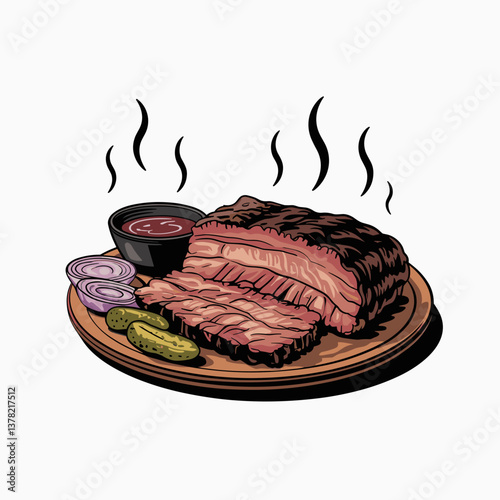 Smoked Brisket Plate with Pickles