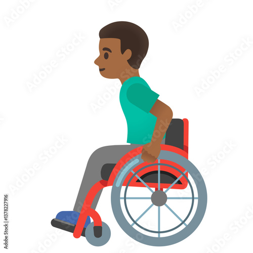 Man in Manual Wheelchair Emoji
