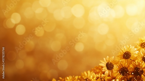 Golden sunflowers blooming vibrantly nature photography outdoor garden warm atmosphere close-up view beauty of flora