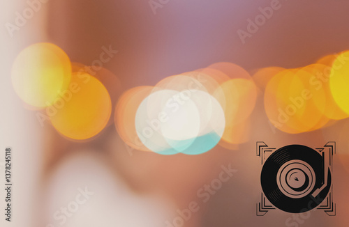 retro style, retro background, vinyl record drawn, cassette tape 90s, music of that time	