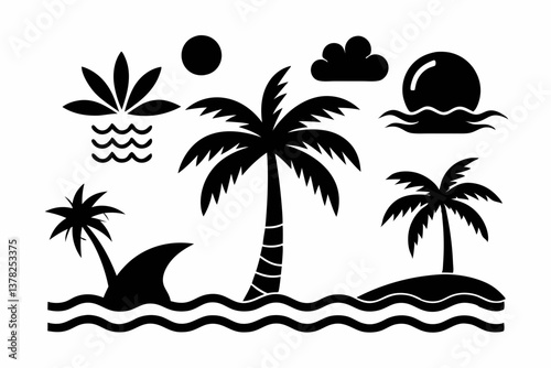 Summer Bundle Svg Summer Elements Svg Summer Vibes Svg
