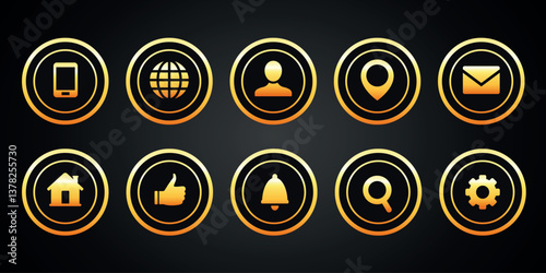 UI icons. Icons for a website or application. Large set of vector icons.