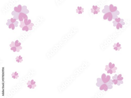 Pink four-leaf clover frame