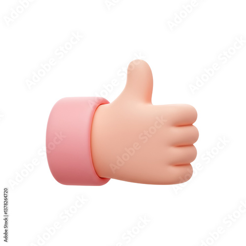 hand with thumb up 3d