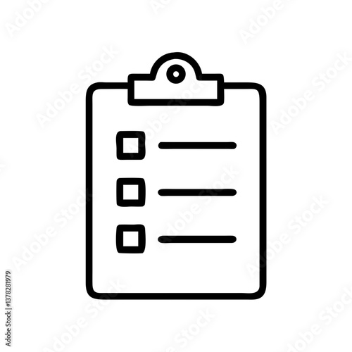 Blank Checklist Template on Clipboard  