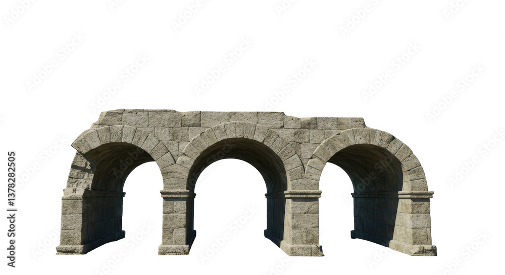 Isolated Ancient Stone Arches Structure Isolated Ancient Stone Arches Structure