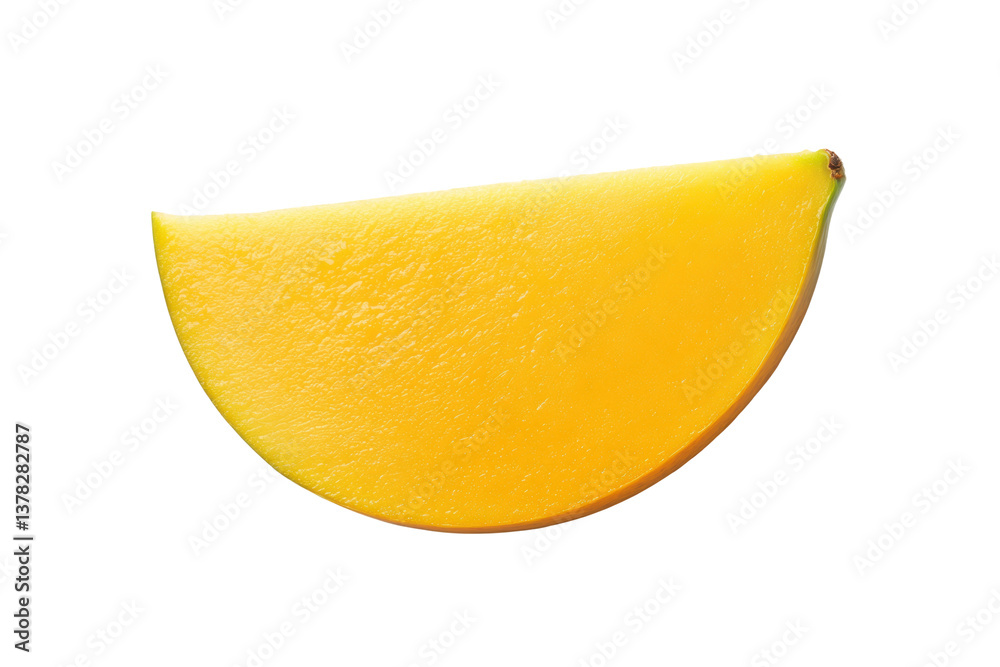 Fresh yellow mango slice isolated on white background, cut out Fresh yellow mango slice isolated on white background, cut out