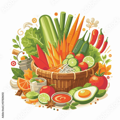 food, dish, healthy, delicious, salad, fresh, meal, asian, cuisine, spicy, thai, papaya, asia, background, thailand, cooking, lunch, dinner, traditional, papaya salad, tasty, diet, chili, tomato, vege