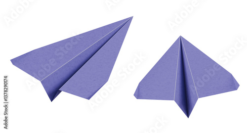 paper airplane isolated on white background
