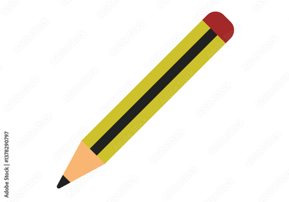 Lápiz amarillo y negro para escribir