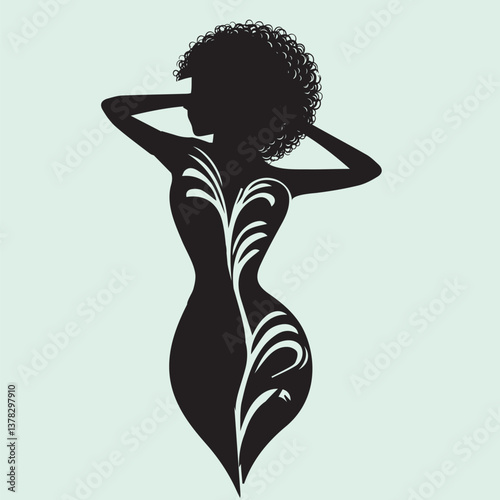 Silhouette of a sexy girl	

