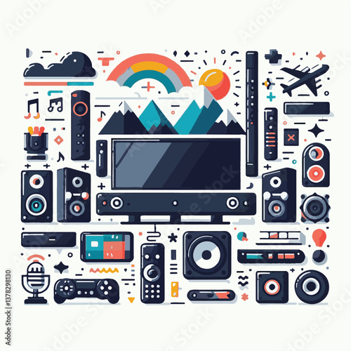 design, modern, sound, digital, soundbar, home, tv, black, television, room, technology, music, speaker, audio, house, wall, interior, furniture, device, electronic, entertainment, multimedia, system,