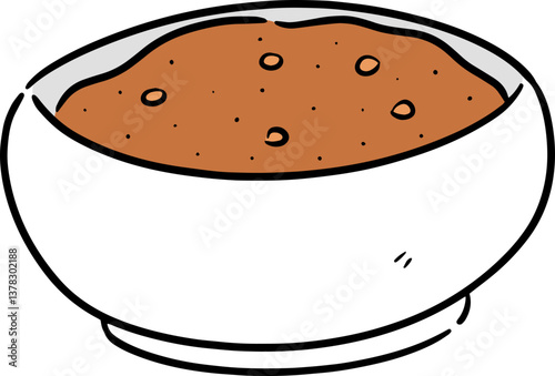 Illustration of bowl of peanut butter
