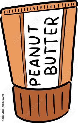 Illustration of peanut butter tube
