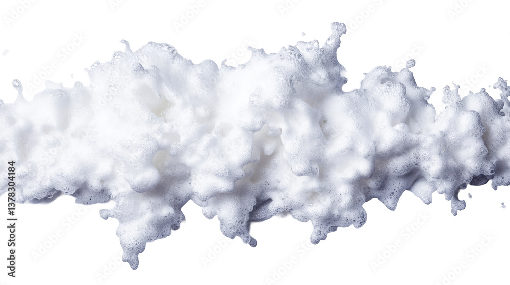 White foam surface bubbles, detailed texture on black background, cut out transparent White foam surface bubbles, detailed texture on black background, cut out transparent