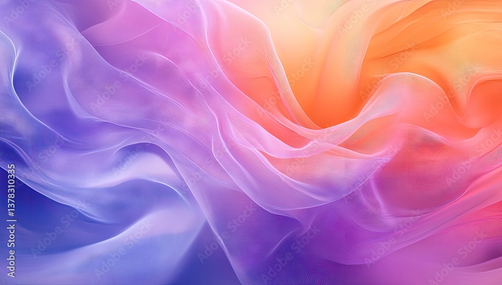 Soft, flowing fabric in vibrant hues Soft, flowing fabric in vibrant hues