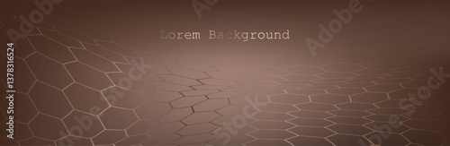 Abstract dark brown Geometrical Background Connection structure. Science background chemical industry. connecting dots and lines. Big data visualization and Business .Vector illustration