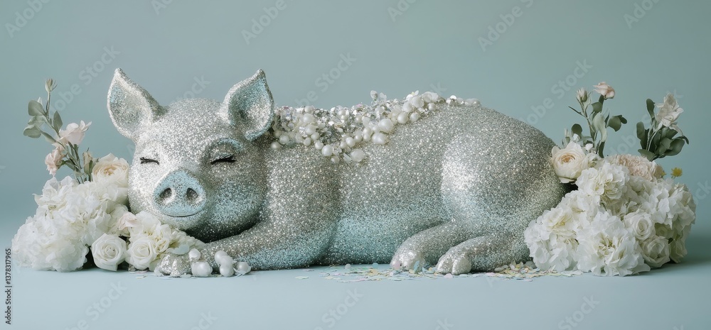 Obraz premium A vibrant piggy bank overflows with confetti on payday, flawlessly embodying the spirit of the pay day concept and savings celebration