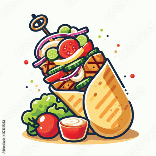 souvlaki, meat, greek, food, cuisine, meal, grilled, kebab, traditional, dinner, pork, chicken, background, lunch, grill, roasted, mediterranean, skewer, snack, plate, pita, onion, barbecue, dish, del